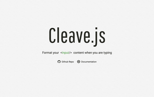 Cleave.js: Format Input text