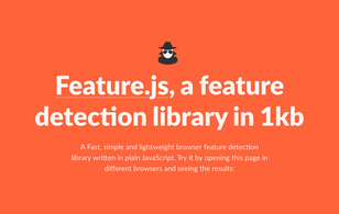 Feature.js: Browser feature detection