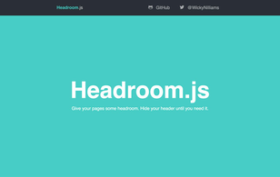 Headroom.js: Toggle header on scroll