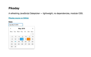 Pikaday.js: Date picker